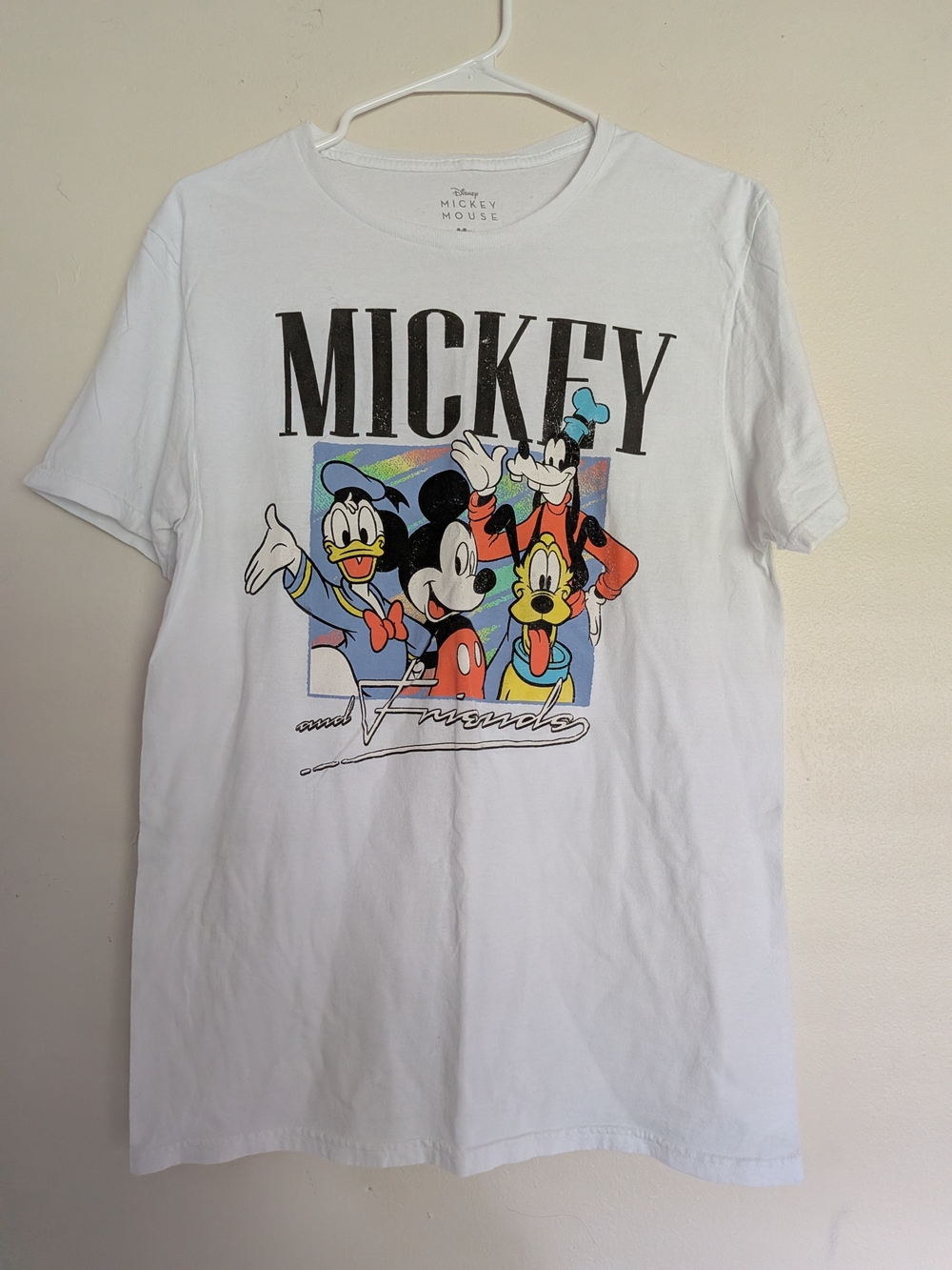 Disney White Graphic Tee with Mickey & Friends